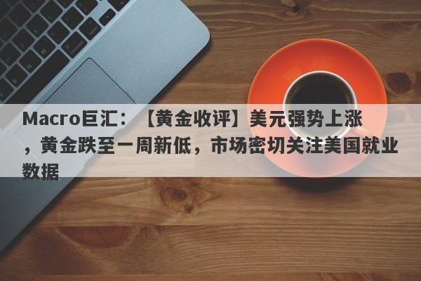 Macro巨汇：【黄金收评】美元强势上涨，黄金跌至一周新低，市场密切关注美国就业数据