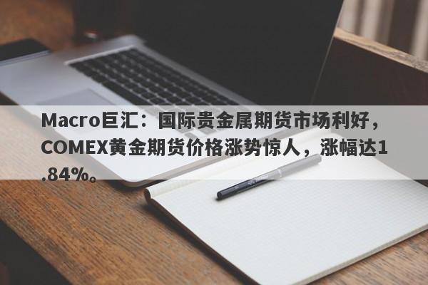 Macro巨汇：国际贵金属期货市场利好，COMEX黄金期货价格涨势惊人，涨幅达1.84%。