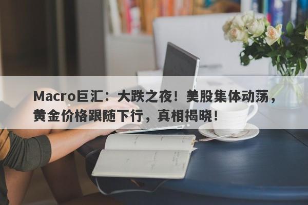 Macro巨汇：大跌之夜！美股集体动荡，黄金价格跟随下行，真相揭晓！